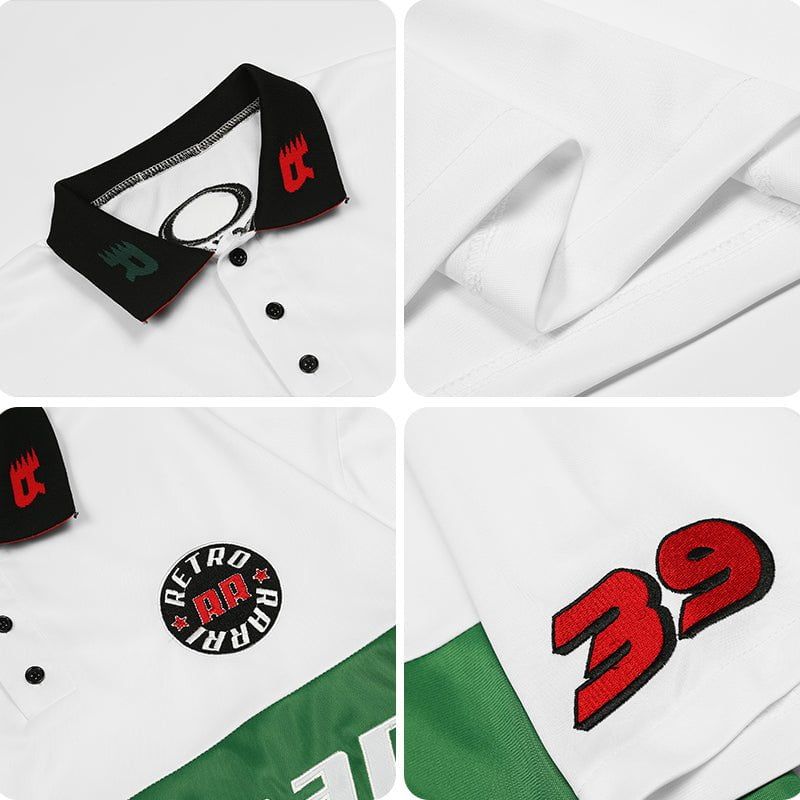 Retro Polo Tee Color Block sold by Yugen Theory product image thumbnail 5