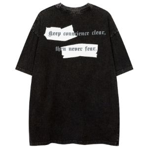 Discoloration Skull Washed Graphic T-Shirt sold by Yugen Theory