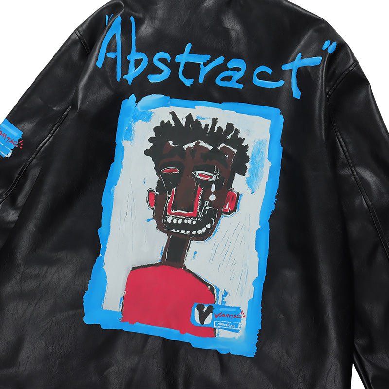 Vintage Leather Jacket Abstract Person sold by Yugen Theory product image thumbnail 5