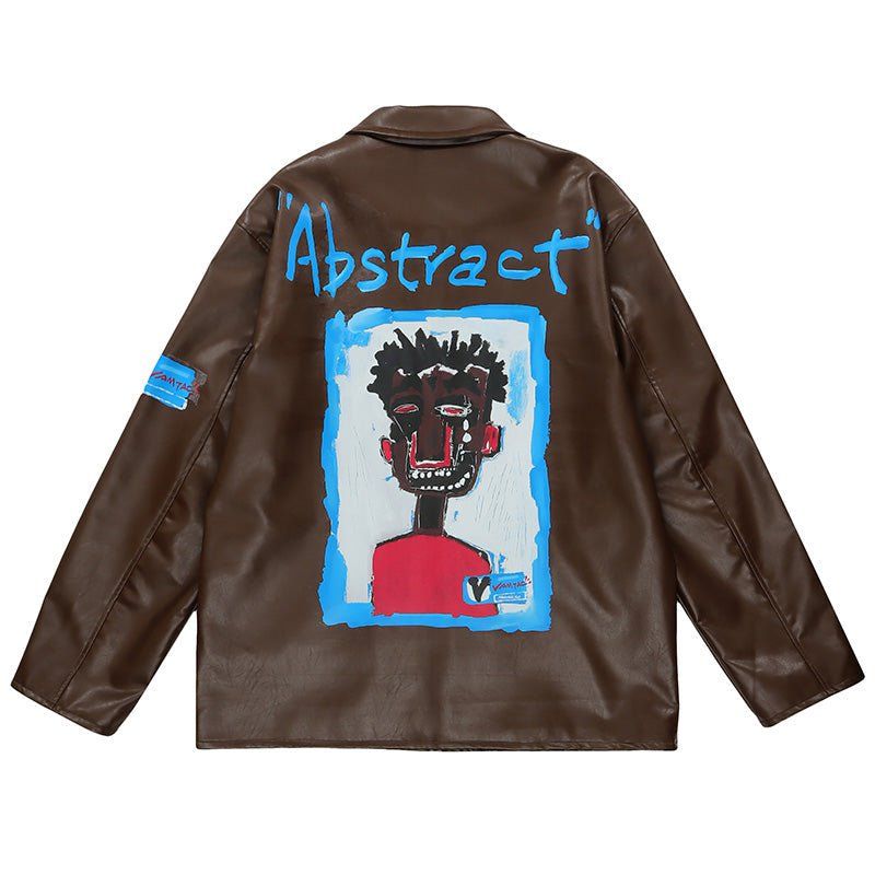 Vintage Leather Jacket Abstract Person sold by Yugen Theory product image thumbnail 2