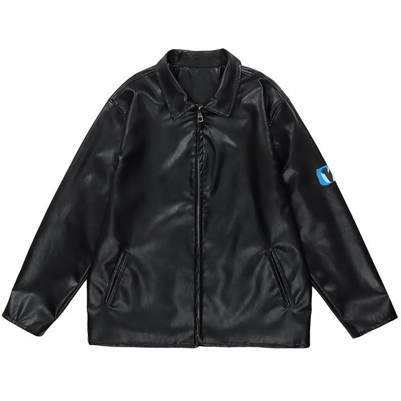 Vintage Leather Jacket Abstract Person sold by Yugen Theory product image thumbnail 3