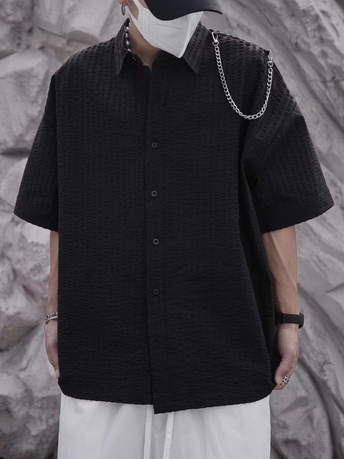 Shoulder Chain Short Sleeve Shirt sold by Yugen Theory