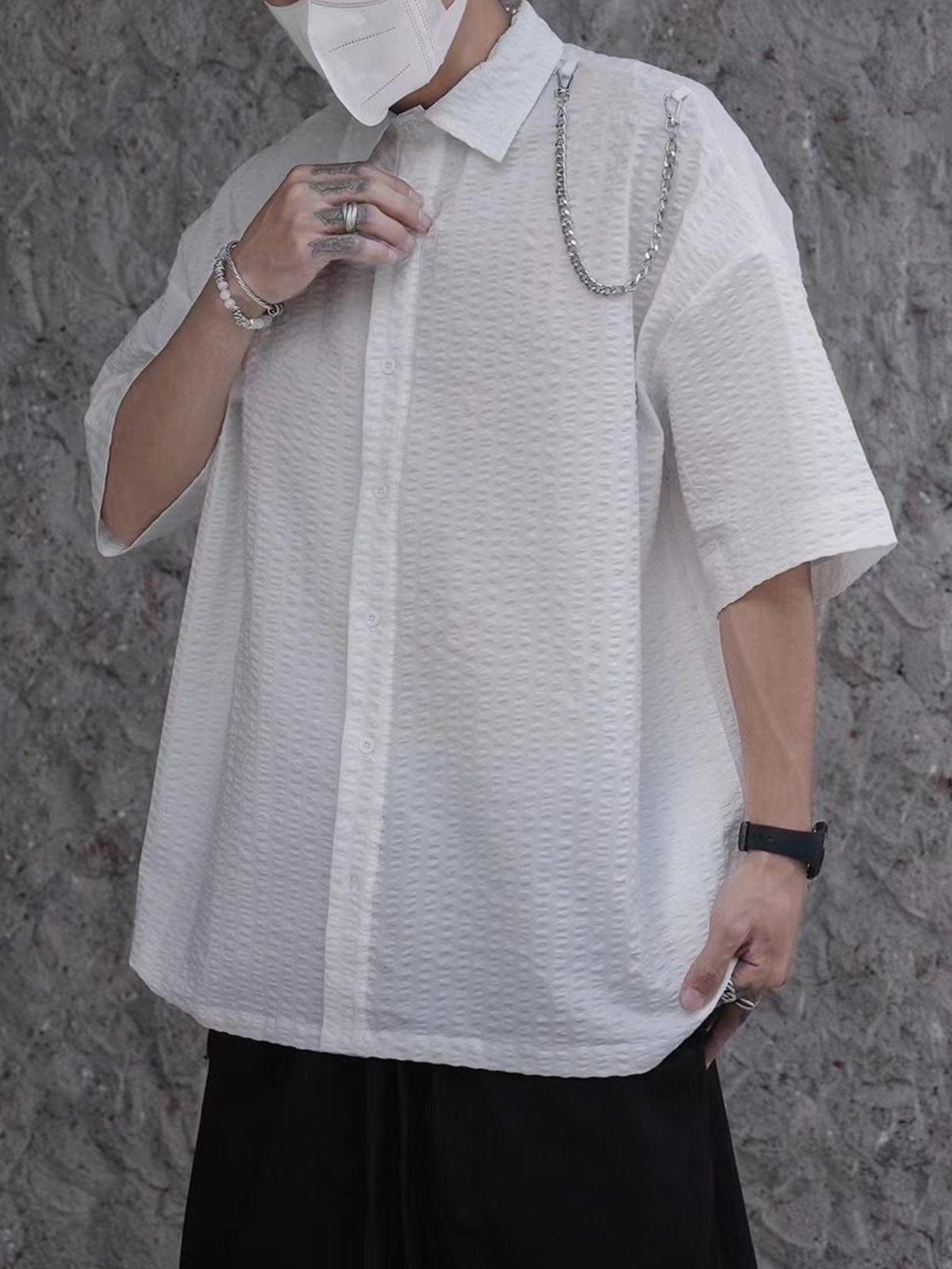 Shoulder Chain Short Sleeve Shirt sold by Yugen Theory product image thumbnail 3