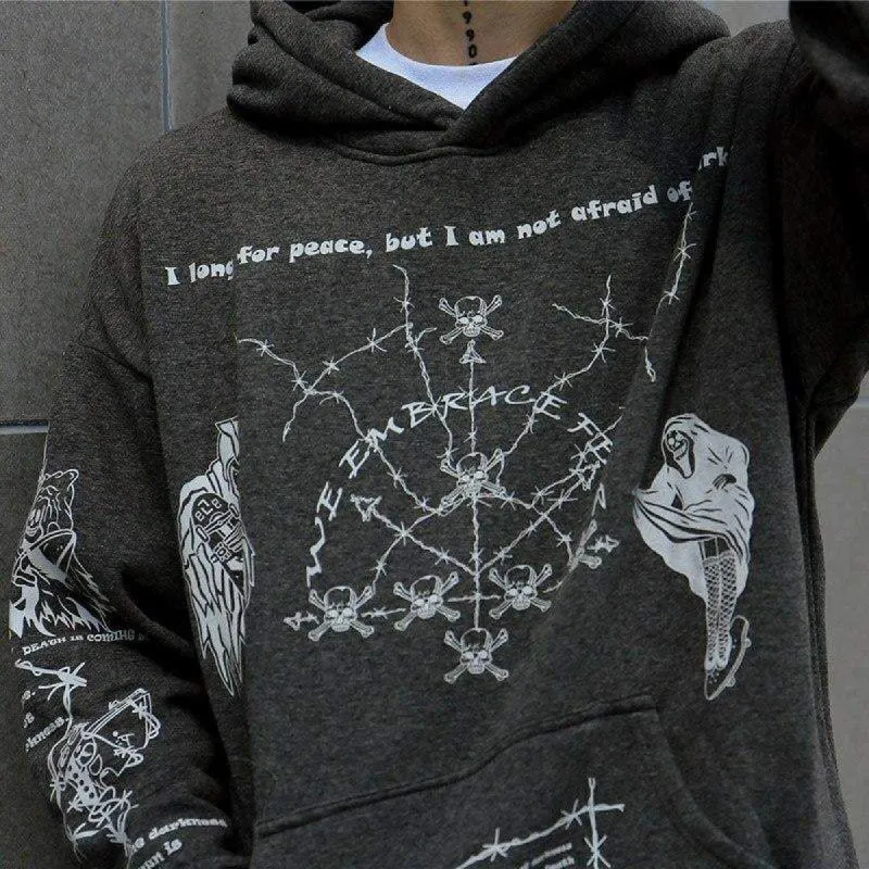 Barbed Wire Riot Hoodie sold by Yugen Theory