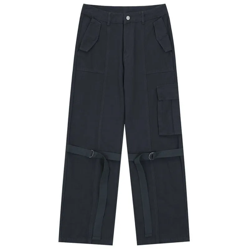 Baggy Cargo Pants Solid Color sold by Yugen Theory