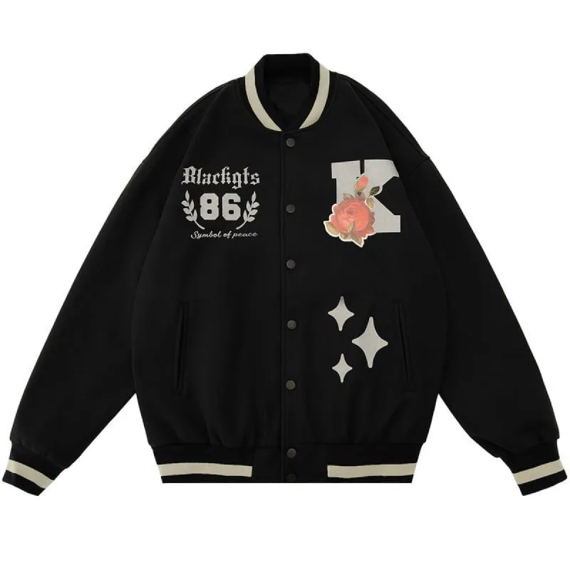 Letterman Varsity Jacket Peace Rose sold by Yugen Theory