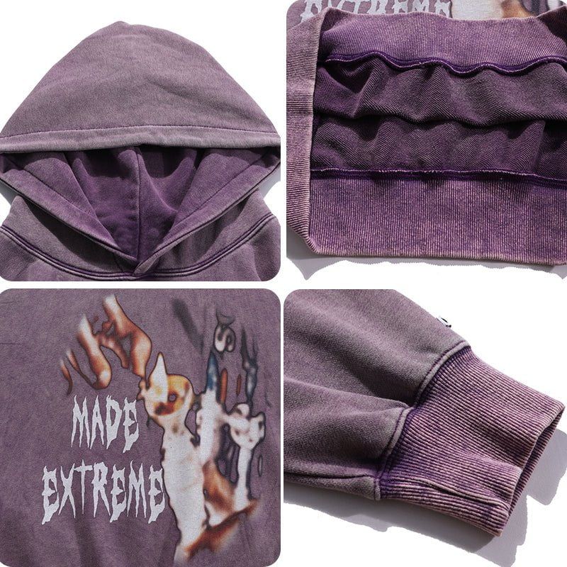 Oversize Hoodie Flame Graffiti sold by Yugen Theory product image thumbnail 5