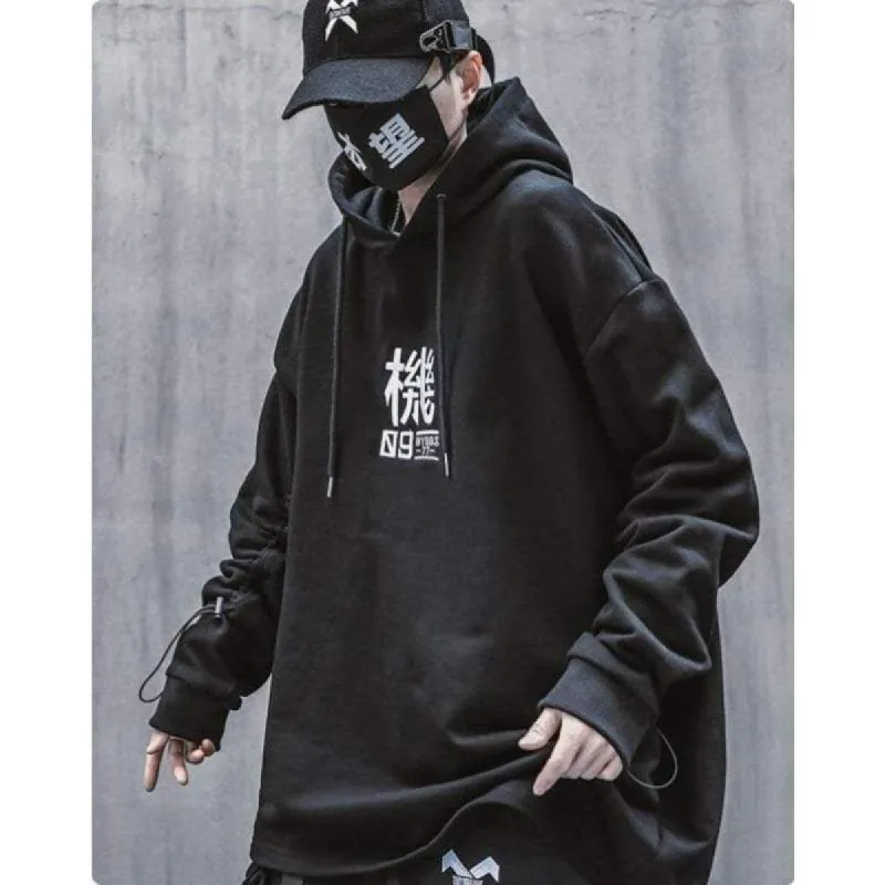 Black Tactical Warrior Techwear Hoodie sold by Yugen Theory