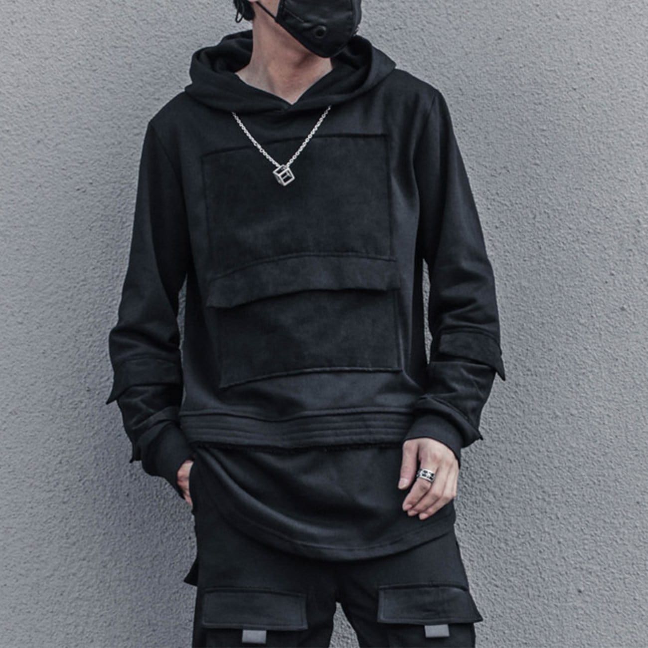 Dark Patchwork Hoodies sold by Yugen Theory product image thumbnail 4