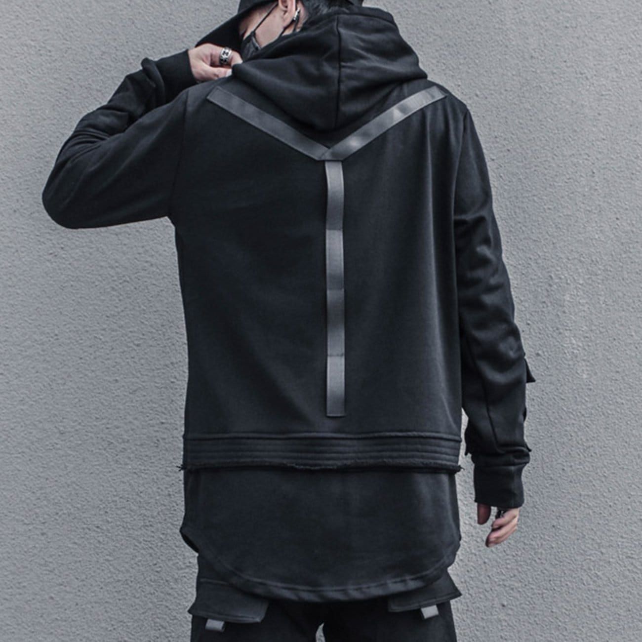 Dark Patchwork Hoodies sold by Yugen Theory product image thumbnail 3