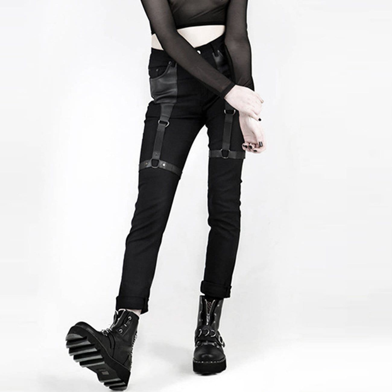 Punk PU Buckle Pants sold by Yugen Theory product image thumbnail 4