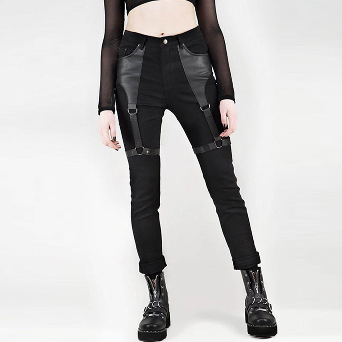 Punk PU Buckle Pants sold by Yugen Theory product image thumbnail 3