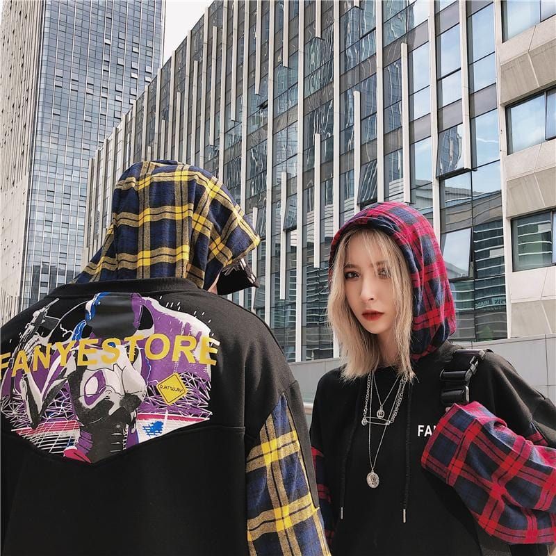 “Oversize Patchwork” Hoodie sold by Yugen Theory product image thumbnail 4