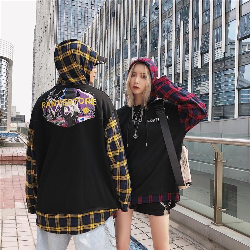 “Oversize Patchwork” Hoodie sold by Yugen Theory product image thumbnail 2