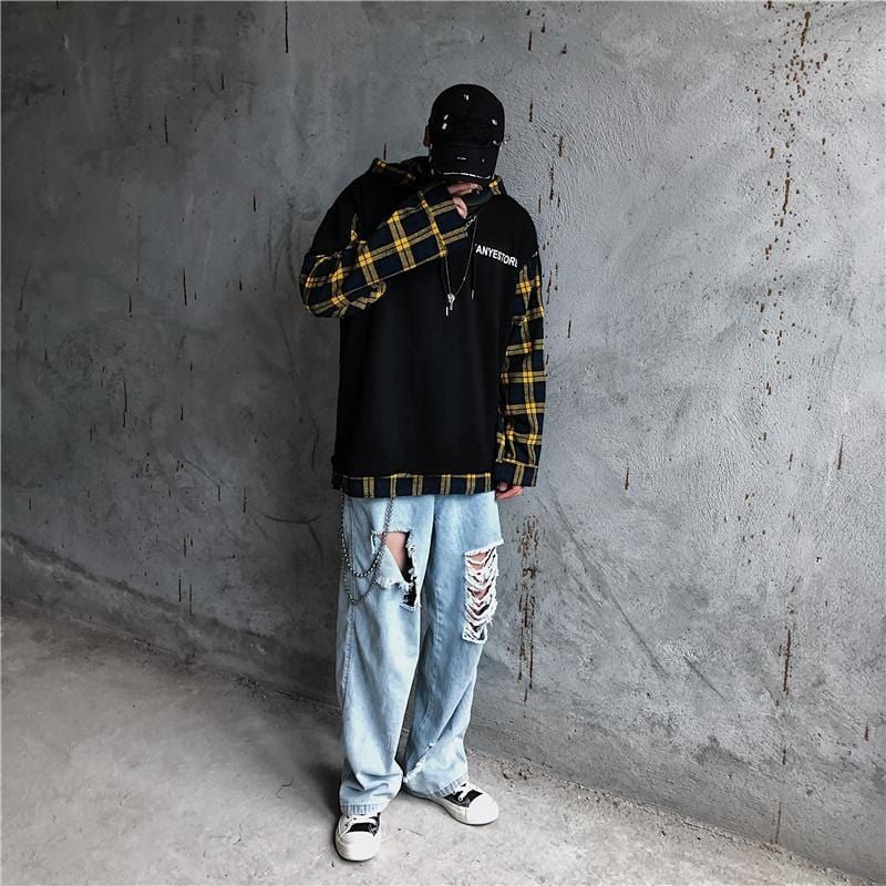 “Oversize Patchwork” Hoodie sold by Yugen Theory product image thumbnail 5