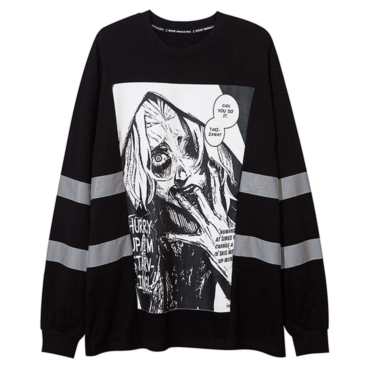 Dark Reflective Demon Graphic Sweatshirt sold by Yugen Theory