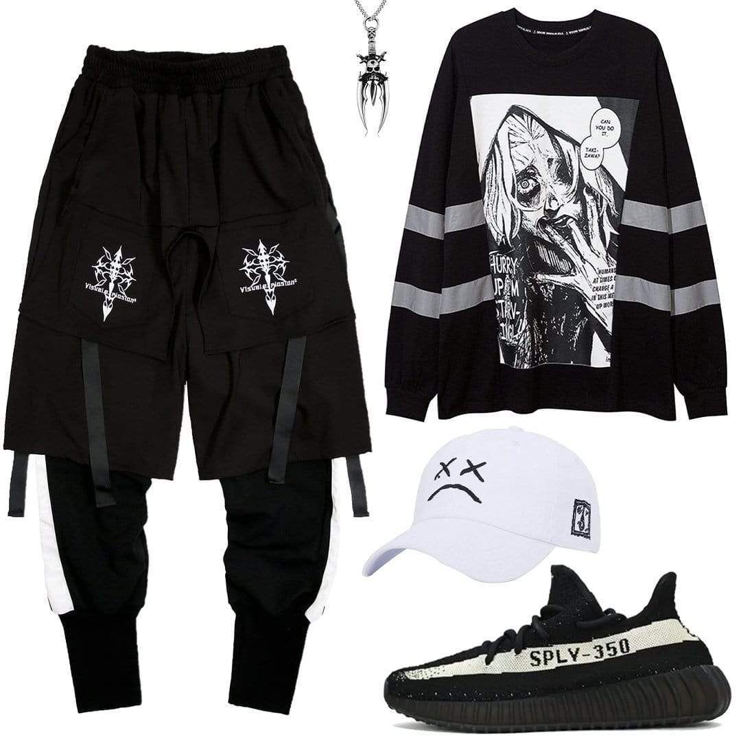 Dark Reflective Demon Graphic Sweatshirt sold by Yugen Theory product image thumbnail 3