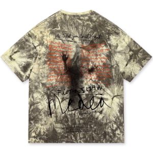 Washed Tie Dye Ghost Graphic T-Shirt sold by Yugen Theory
