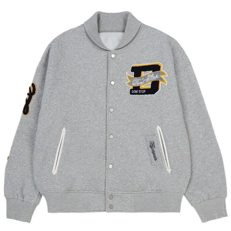 Fleece Varsity Jacket Flocked Letter sold by Yugen Theory