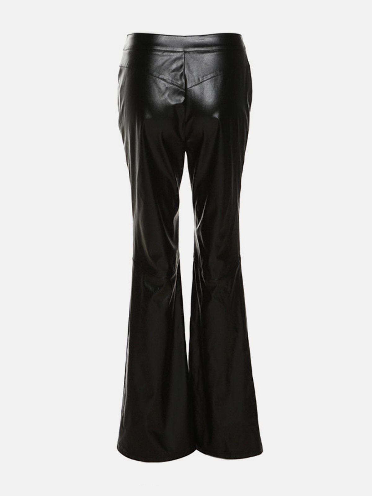 High-waisted Zipper PU Flare Pants sold by Yugen Theory product image thumbnail 4