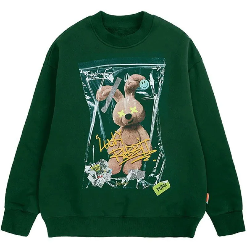 Fleece Sweatshirt Reflective Rabbit sold by Yugen Theory