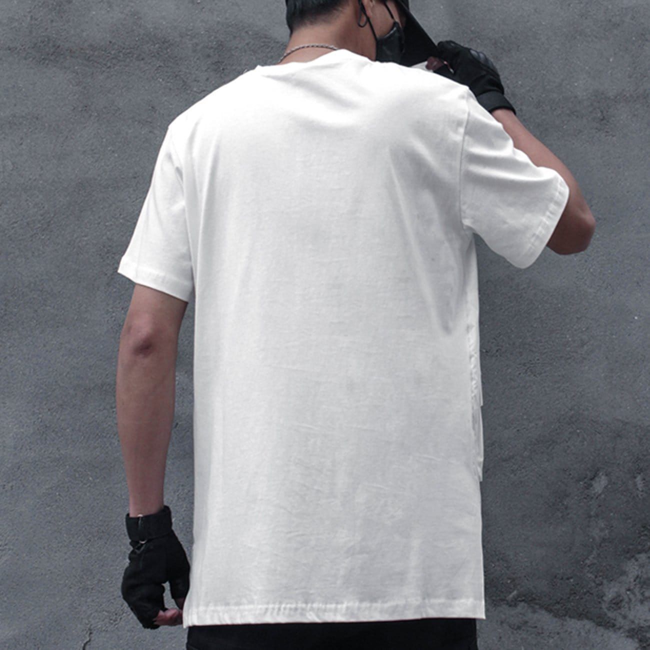Dark Functional Zipper Pockets T-Shirt sold by Yugen Theory product image thumbnail 4