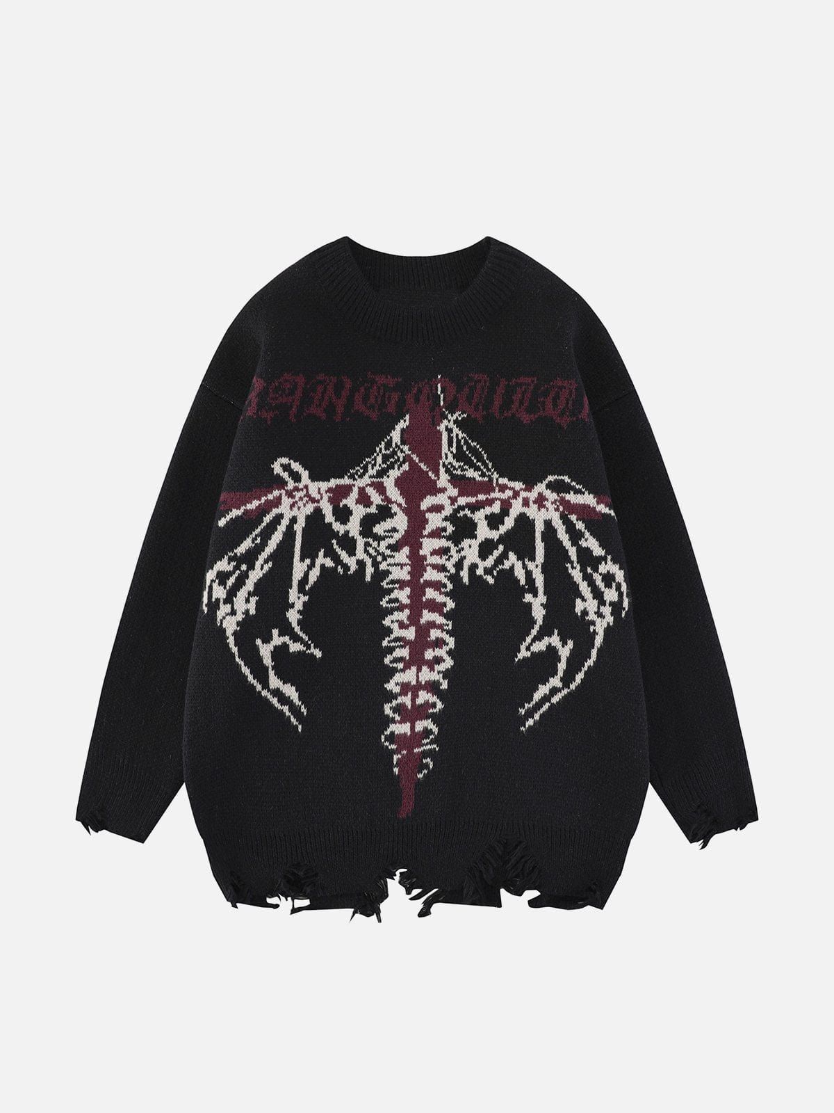 Wings Of Dragon Knit Sweater sold by Yugen Theory product image thumbnail 4