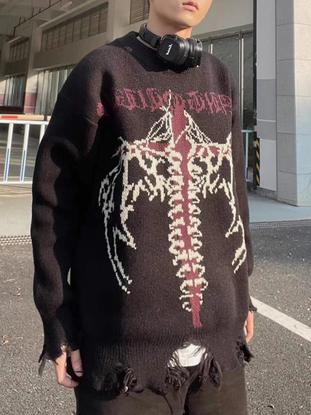 Wings Of Dragon Knit Sweater sold by Yugen Theory product image thumbnail 3