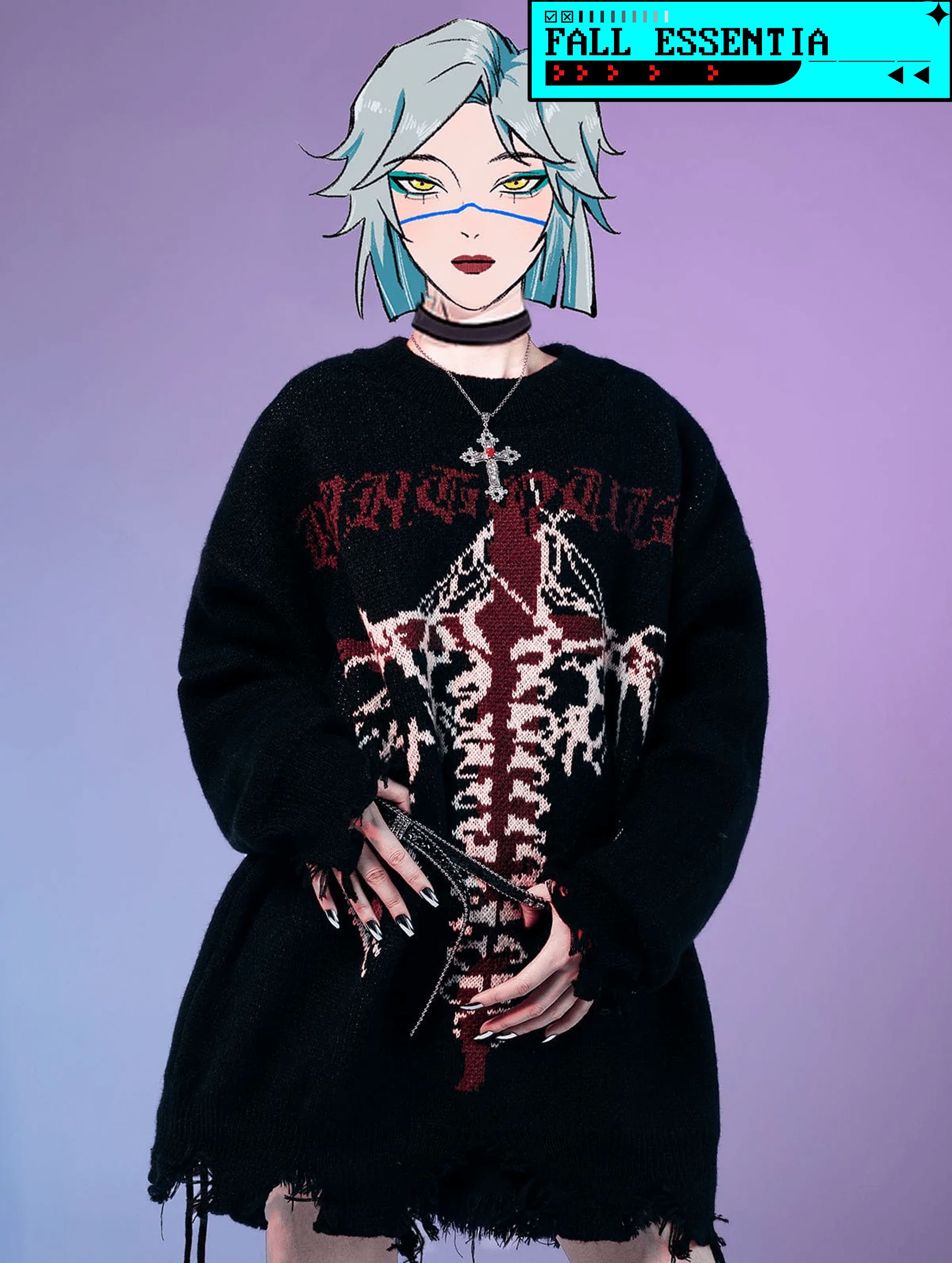 Wings Of Dragon Knit Sweater sold by Yugen Theory