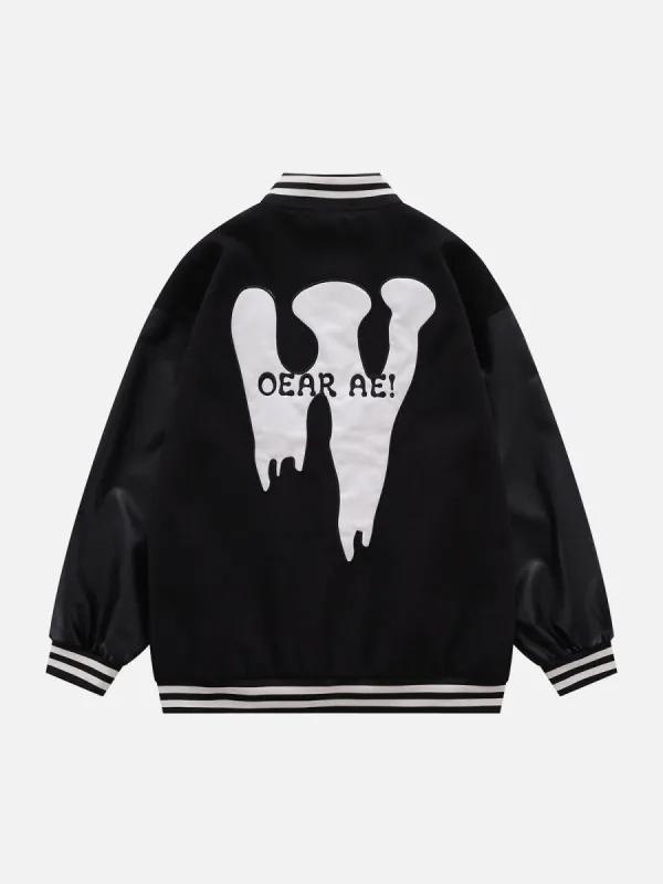 Embroidery Letters W Varsity Jacket sold by Yugen Theory
