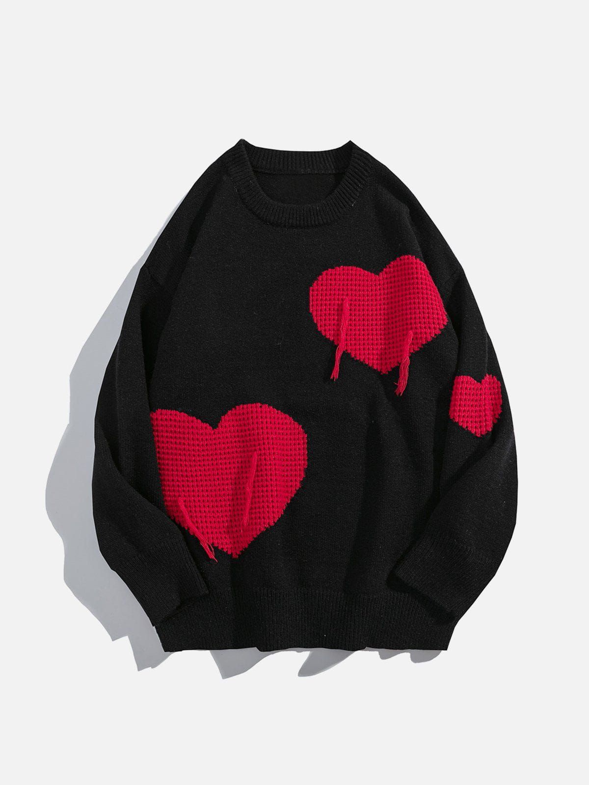 Simple Love Patchwork Knit Sweater sold by Yugen Theory product image thumbnail 2