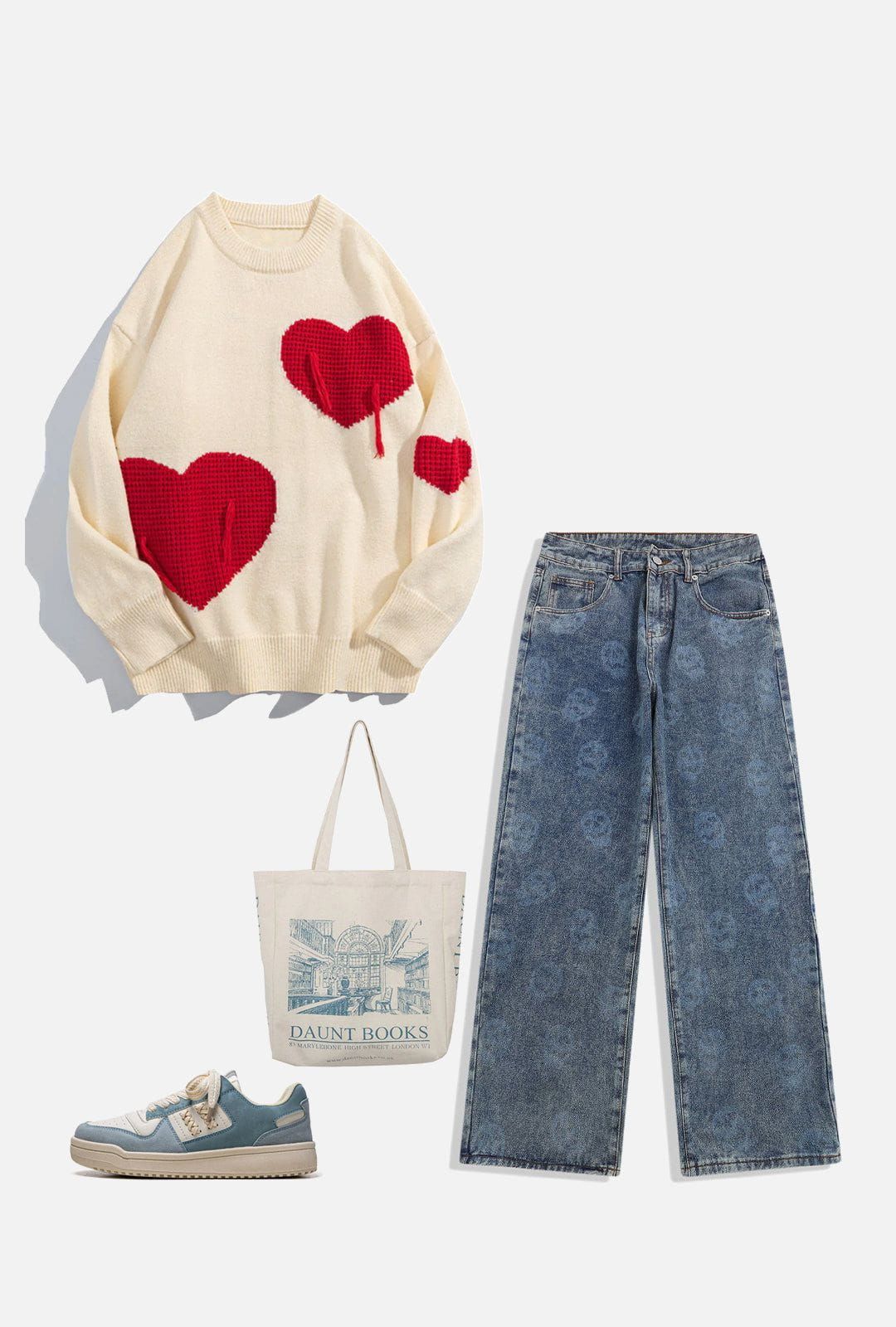 Simple Love Patchwork Knit Sweater sold by Yugen Theory product image thumbnail 3