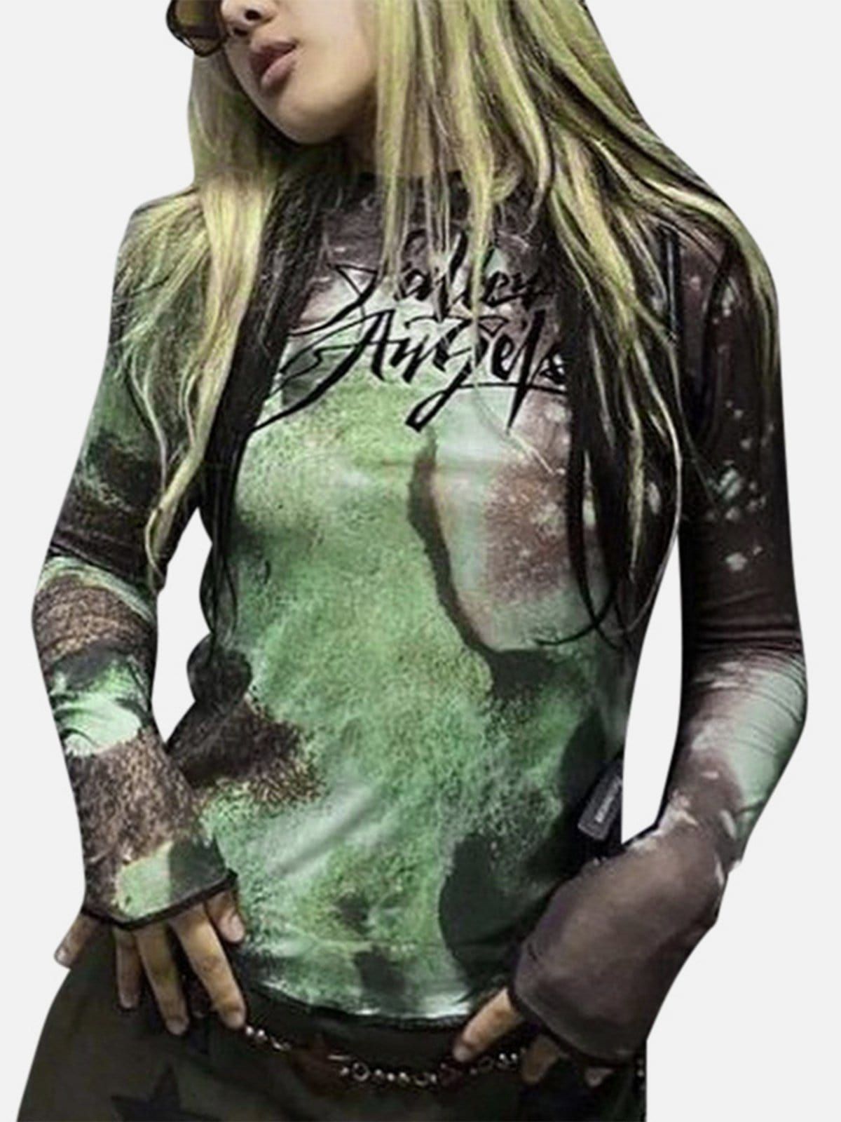 Full Print Mesh Long Sleeve T Shirt sold by Yugen Theory product image thumbnail 3