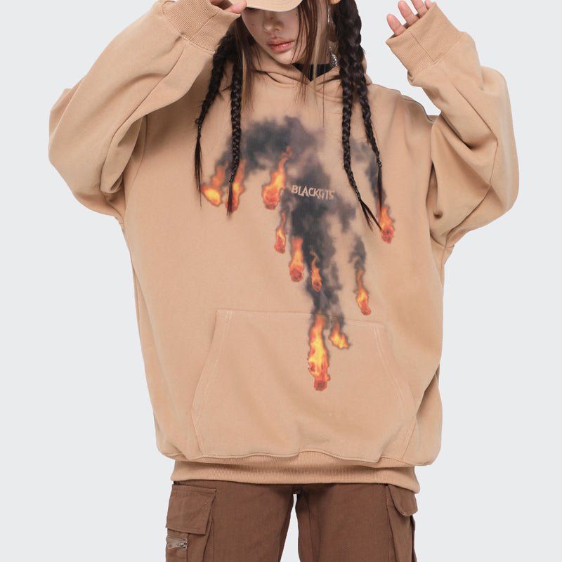 Fleece Hoodie Falling Fireball sold by Yugen Theory product image thumbnail 2