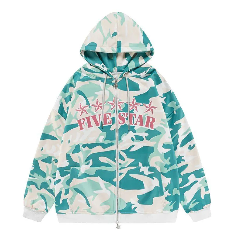 Vintage Hoodie Camouflage Printed sold by Yugen Theory