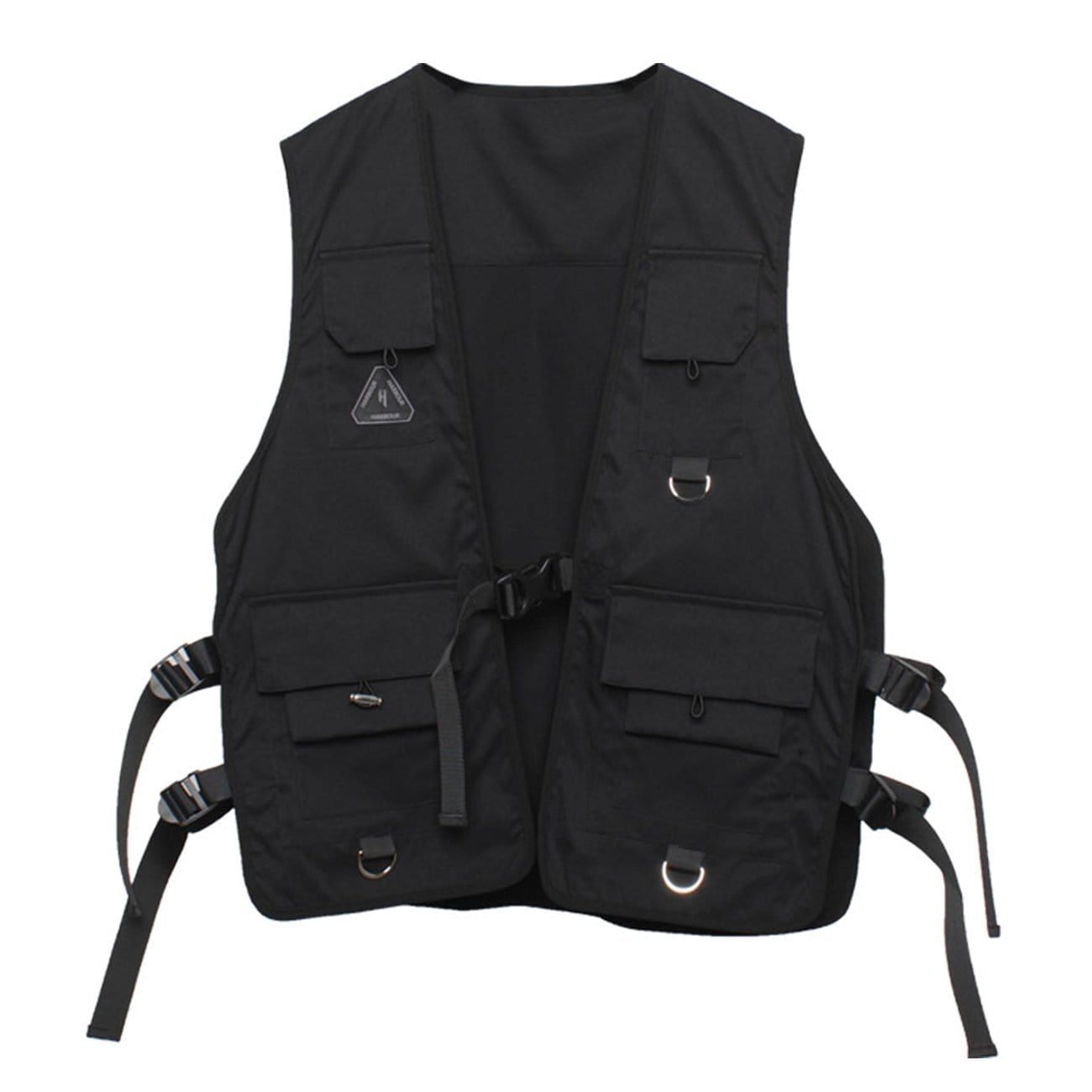 Function Ribbons Buckle Cardigan Vest sold by Yugen Theory