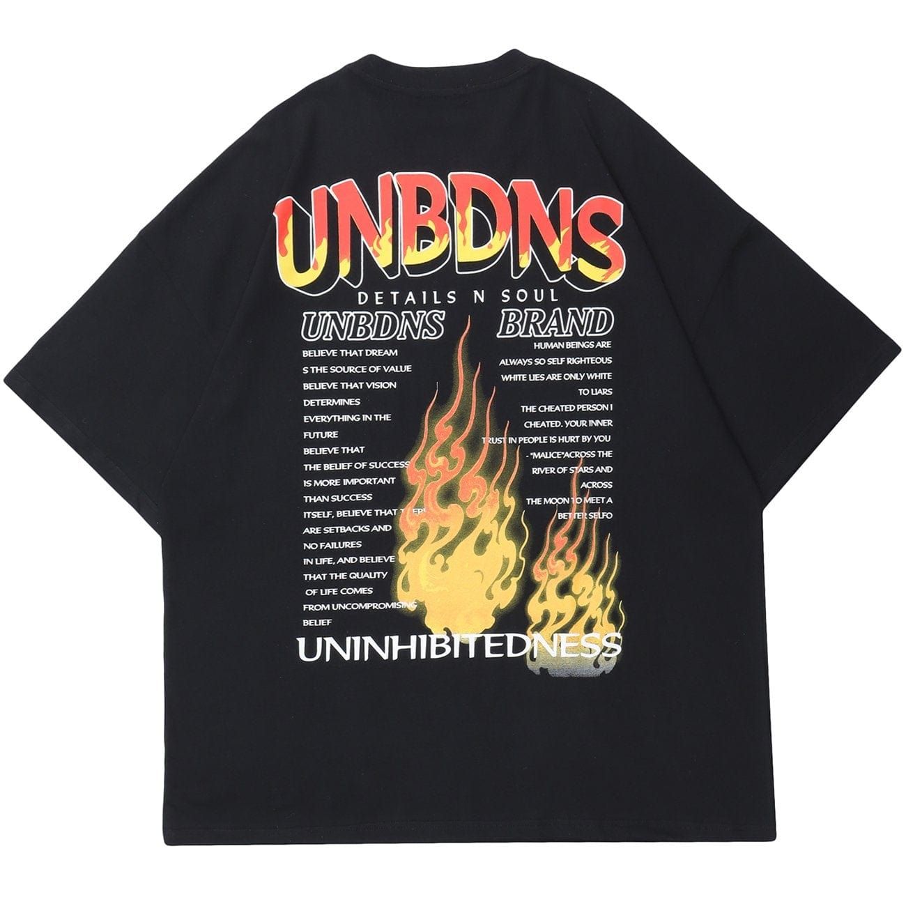 Flame Letters Graphic T-Shirt sold by Yugen Theory