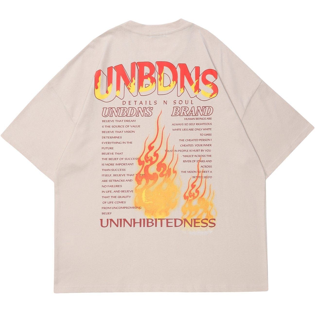 Flame Letters Graphic T-Shirt sold by Yugen Theory product image thumbnail 3