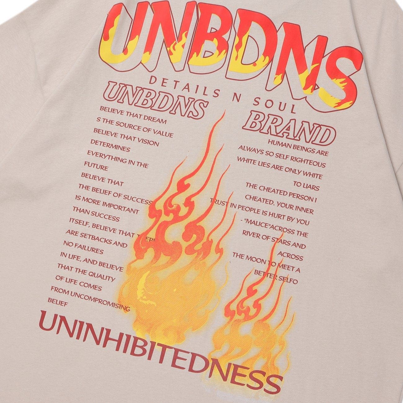 Flame Letters Graphic T-Shirt sold by Yugen Theory product image thumbnail 5