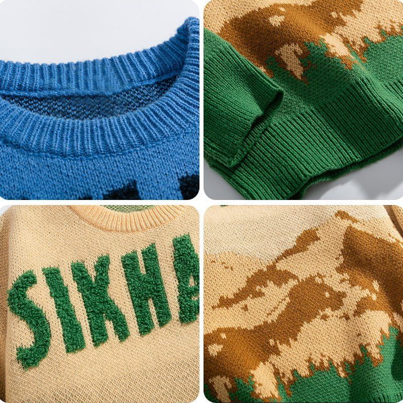 Retro Knit Sweater Layers of Mountains sold by Yugen Theory product image thumbnail 5