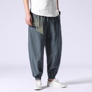 Ancient Style Grey Tight End Japanese Pants sold by Yugen Theory