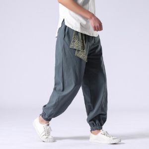 Ancient Style Grey Tight End Japanese Pants sold by Yugen Theory