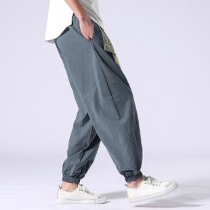 Ancient Style Grey Tight End Japanese Pants sold by Yugen Theory