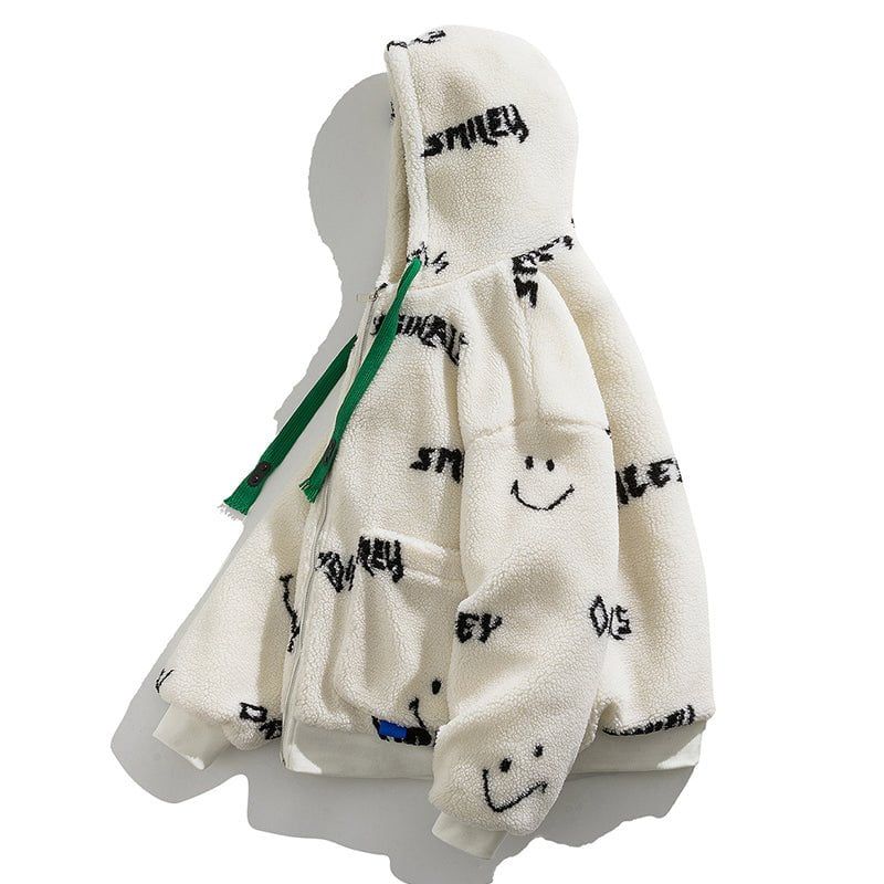 Fleece Winter Coat Full Letter Graffiti sold by Yugen Theory product image thumbnail 5