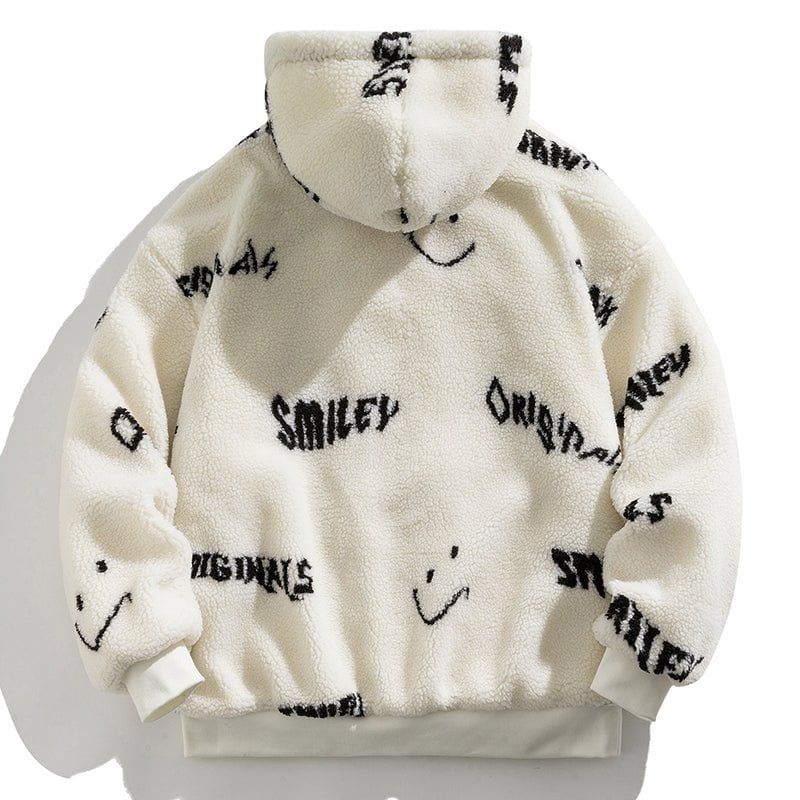 Fleece Winter Coat Full Letter Graffiti sold by Yugen Theory product image thumbnail 3