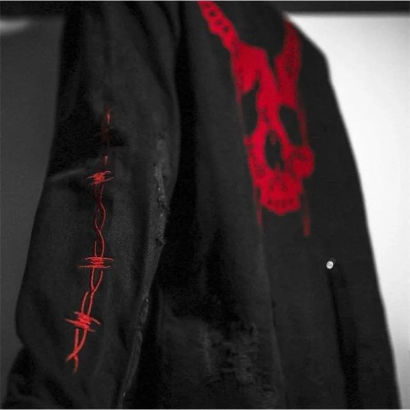 Cyber Punk Denim Techwear Jacket sold by Yugen Theory