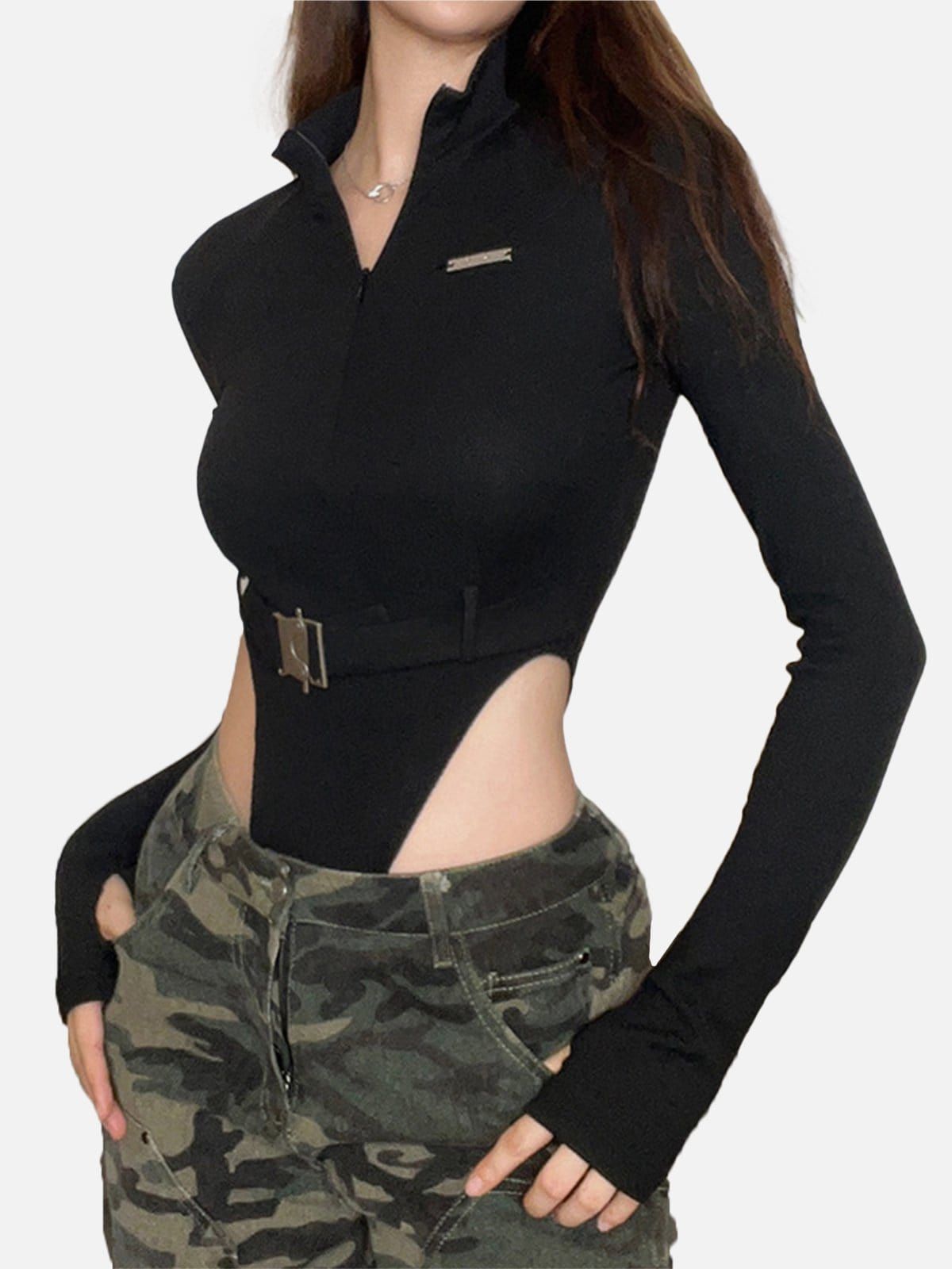 Bag Buckle Turtleneck Bodysuit sold by Yugen Theory product image thumbnail 2