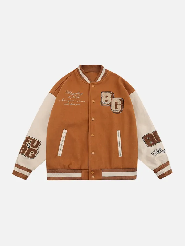 BG Embroidery Varsity Jacket sold by Yugen Theory