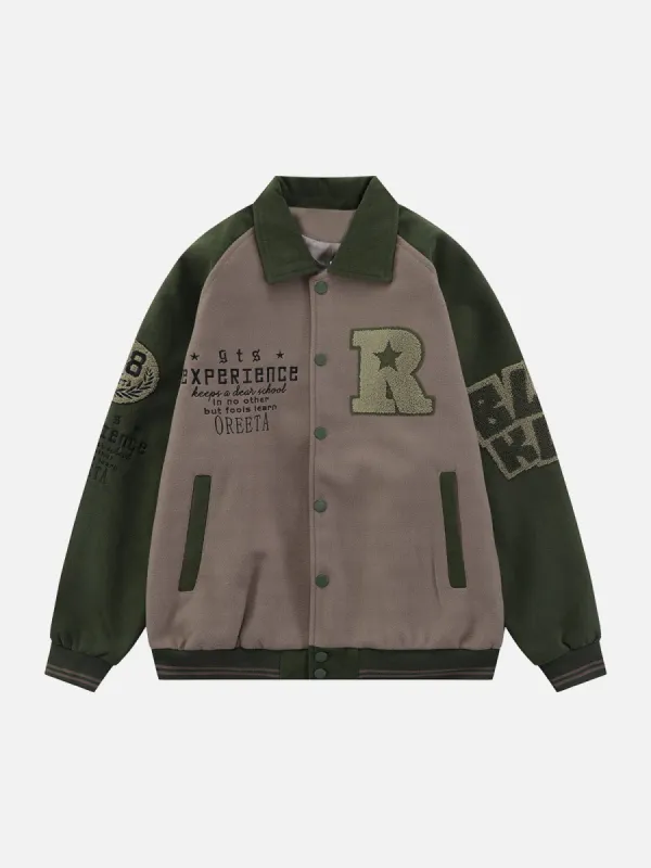 Vintage Polo Collar Varsity Jacket sold by Yugen Theory