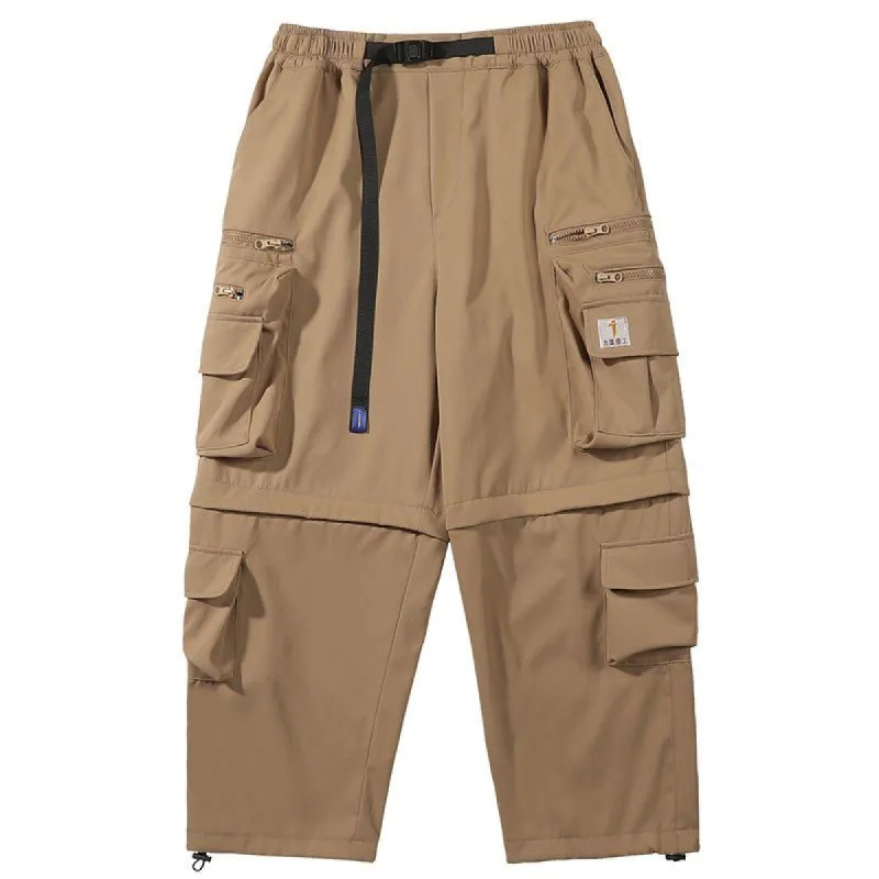 Straight Fit Cargo Trousers Multi Pockets sold by Yugen Theory